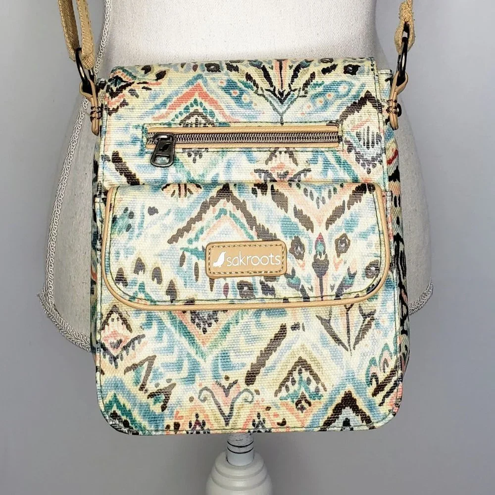 Sakroots Crossbody Bag‎ Women’s Campus Coated Canvas Mini Flap Messenger